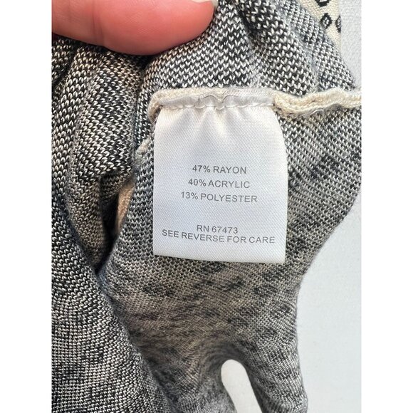 Just Taylor Women's Fitted Midi Sweater Dress Knit Ruffle Hem Size XL Beige Geo - Picture 4 of 12